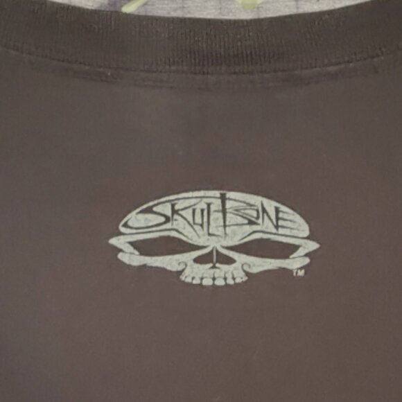 SkullZone Mens Skull and Bones Medium Weight Black Tee Size XXL - Picture 4 of 6